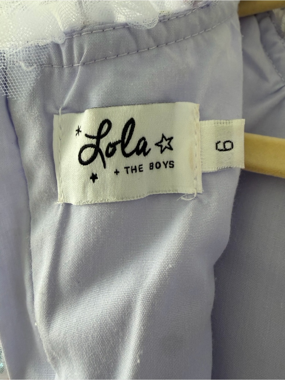 Lola + The Boys Lavender Tiered Tulle Dress with Multicolor Heart Accents - Picture 2 of 3